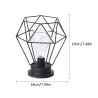 Lanterna de ferro forjado vintage - luz noturna - lâmpada de mesa LED