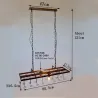 Vintage - hanging bottles holder - iron ceiling lamp - E27 LEDVerlichting