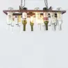 Luces & IluminaciónVintage - soporte de botellas colgantes - lámpara de techo de hierro - E27 LED