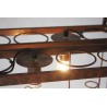 Porta bottiglie Vintage - sospensione - lampada da soffitto in ferro - E27 LED