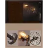 Pipa per bicicletta e acqua - vintage LED Edison luce - lampada da parete