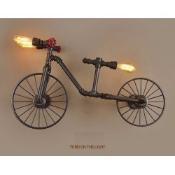 Rower & rura wodna - vintage lampa LED Edison - kinkietKinkiety
