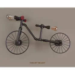 Cykel- och vattenrör - vintage LED Edison ljus - vägglampa