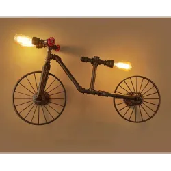 Polkupyörä ja vesiputki - vintage LED Edison -valaisin