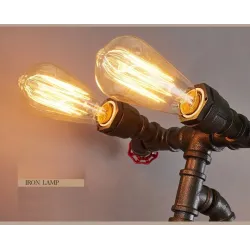 Polkupyörä ja vesiputki - vintage LED Edison -valaisin