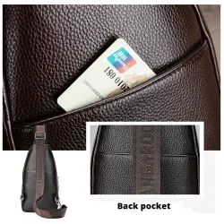 Modelig crossbody läderpåse med lövmönster