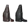Bolsa de couro de crossbody na moda com padrão de folhas