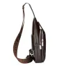 Bolsa de couro de crossbody na moda com padrão de folhas