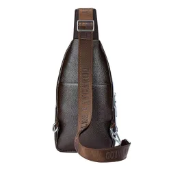 Bolsa de couro de crossbody na moda com padrão de folhas