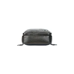 Modelig crossbody läderpåse med lövmönster