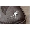Bolsa de couro de crossbody na moda com padrão de folhas