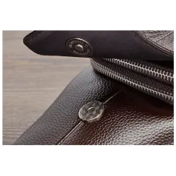 Bolsa de couro de crossbody na moda com padrão de folhas
