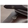 Modelig crossbody läderpåse med lövmönster