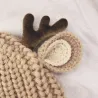 Vinterhatt med små renar horn & öron - stickad hatt för barn