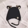 Vinterhatt med små renar horn & öron - stickad hatt för barn
