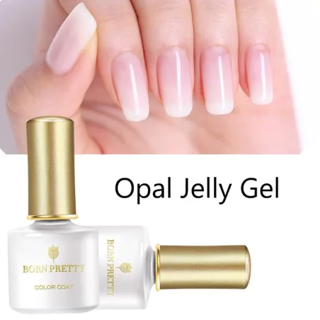 Opal gelé - nagelvarn - vit blöt av UV polska gel 6ml