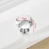 Furniture handles with screws - crystal knobs - 30mm - 5 pieces