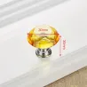 Furniture handles with screws - crystal knobs - 30mm - 5 pieces