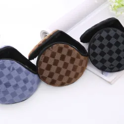 Warm winter earmuffs with fur - unisex