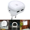 Dual USB port lataus LED-yön valo - valon sensori